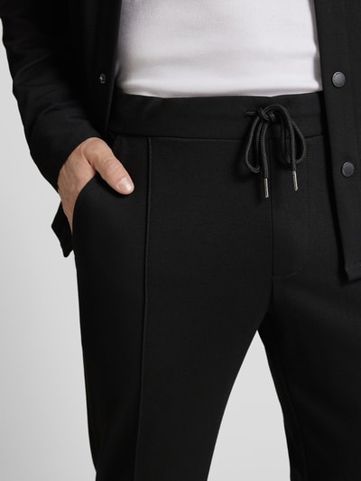 MCNEAL Regular Fit Sweatpants aus Viskose-Mix mit Ziernähten Black 3