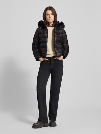 Tommy Hilfiger Kurtka puchowa o kroju slim fit z efektem błyszczącym BLACK 1