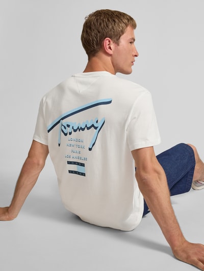 Tommy Jeans T-shirt o kroju regular fit z czystej bawełny Złamany biały 3
