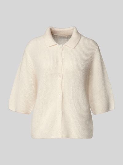 Fynch-Hatton Kardigan z dzianiny z wykładanym kołnierzem Złamany biały 2