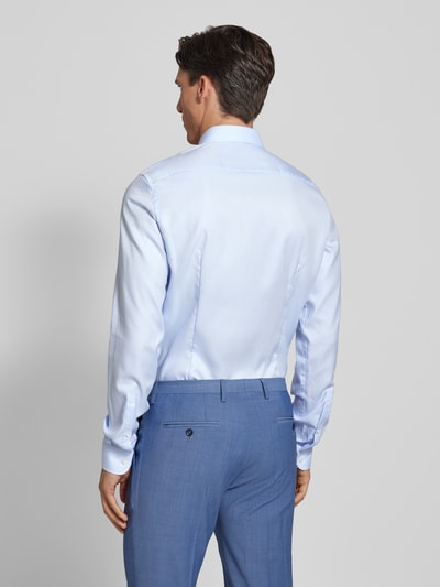 Jake*s Slim Fit Business-Hemd in Überlänge Bleu 5