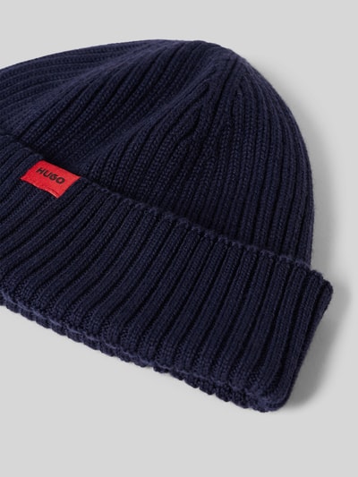 HUGO Beanie aus Schurwoll-Mix Modell 'XUSH' Marine 2