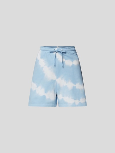 Lala Berlin Sweatshorts mit Batik-Look Hellblau 2