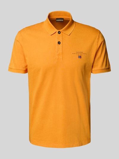 Napapijri Regular Fit Poloshirt mit Label-Stitching Modell 'elbas' Gelb 2