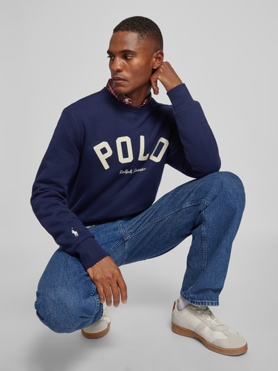 Polo Ralph Lauren Sweatshirt mit Label-Stitching Marine 3