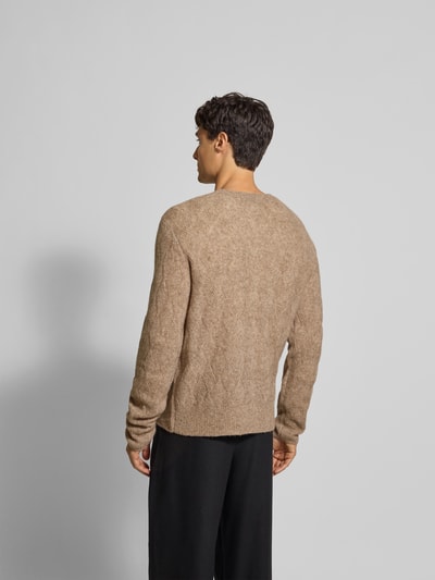 Officine Générale Pullover mit gerippten Abschlüssen Beige 5