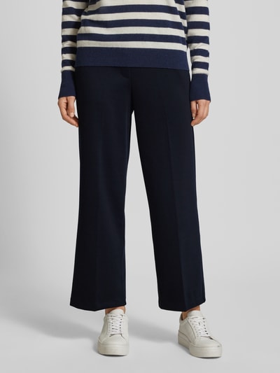 Tom Tailor Cropped Stoffhose mit Viskose und weitem Bein Dunkelblau 4