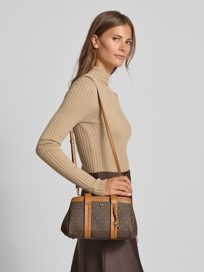 MICHAEL Michael Kors Handtasche mit Label-Applikation Modell 'ROMEE' Dunkelbraun 1