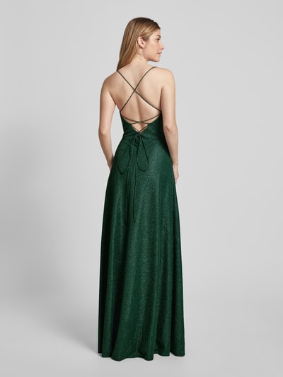 Luxuar Abendkleid mit tiefem V-Ausschnitt Dunkelgruen 5