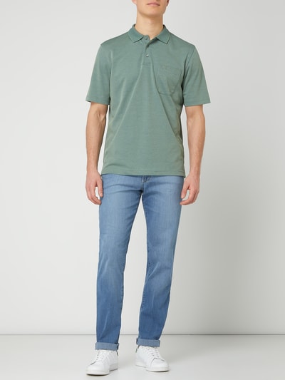 Christian Berg Men Poloshirt met borstzak Metallic groen - 1