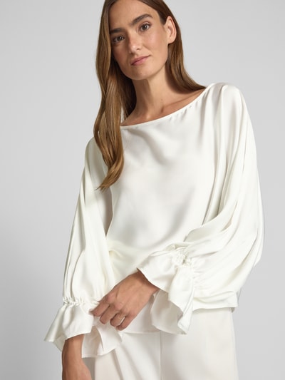 VM by Vera Mont Relaxed Fit Bluse mit U-Boot-Ausschnitt Weiss 3
