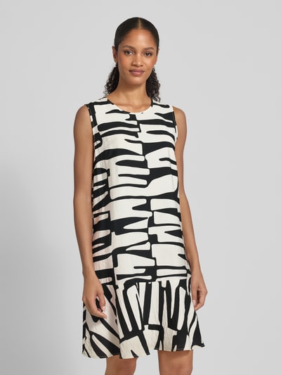 OPUS Sukienka mini z okrągłym dekoltem model ‘Wenola’ Czarny 4