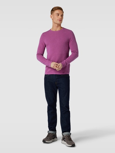 MCNEAL Gebreide pullover met structuurmotief Violet gemêleerd - 1