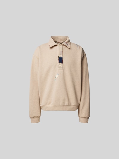 Marni Oversized Sweatshirt mit Label-Details Beige 2