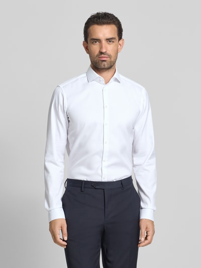 Jake*s Regular Fit Business-Hemd mit extra langem Arm Weiss 4