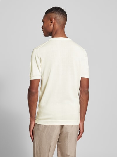 Strellson Gebreide pullover met ribboorden, model 'ADRIAN' Offwhite - 5