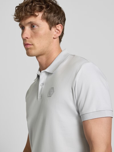 BOSS Green Regular Fit Poloshirt aus reiner Baumwolle Modell 'POLO FUTURE' Hellgrau 3