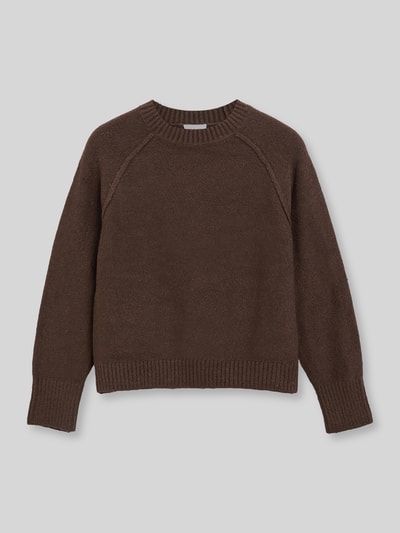 s.Oliver RED LABEL Pullover mit gerippten Bündchen Dunkelbraun 2