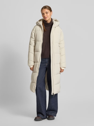 WITHBLACK Płaszcz pikowany z kapturem Złamany biały 1