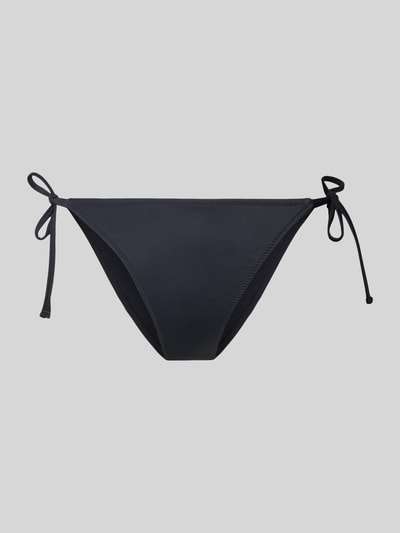 Produktfoto, Bikini-Hose mit Strasssteinbesatz Modell 'Violet' von Guess, czarny kolor, elastyczna tkanina, logo, damska, tekstura gładka