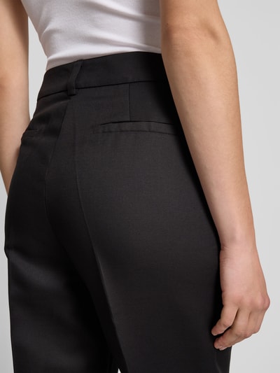 black palms Tapered Fit Anzughose mit Kellerfalten Black 3