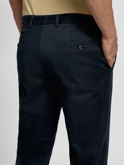 Hiltl Regular Fit Stoffhose mit Bügelfalten Modell 'Peaker' Marine 3