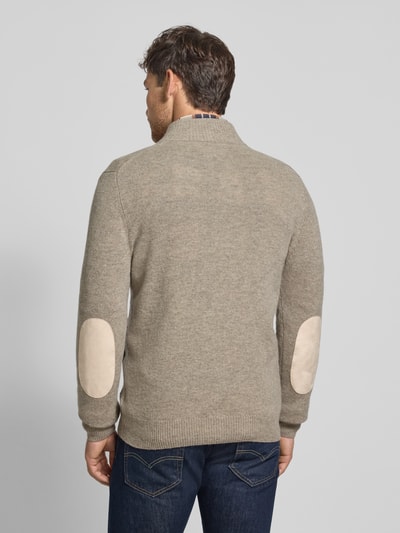 Barbour Regular fit gebreid jack van echte wol Lichtgrijs - 5