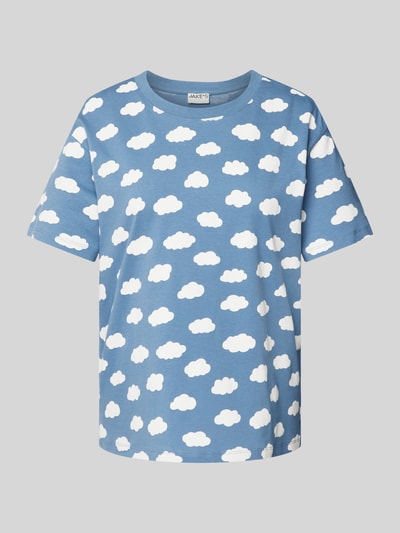 Jake*s Casual Pyjama-Oberteil mit Allover-Motiv-Print Bleu 1