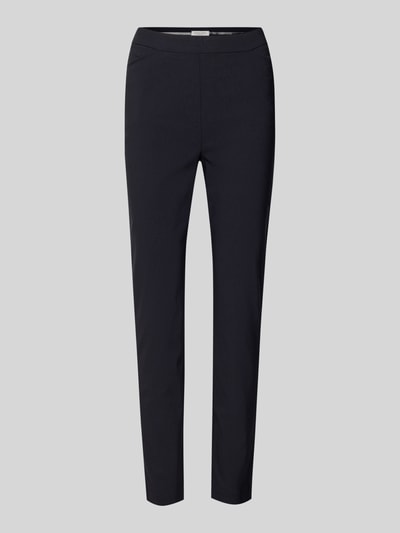 Produktfoto, schwarze Stoffhose mit Eingrifftaschen, gerader Schnitt, Viskose-Mix mit Stretch-Anteil, Stoffhose mit Eingrifftaschen von Christian Berg Woman, elegante Optik