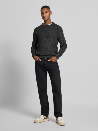 Brax Strickpullover mit gerippten Abschlüssen Modell 'RICK' Graphit 1