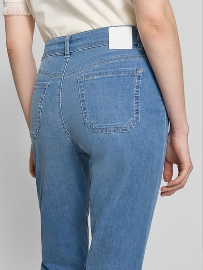 Marc Cain Straight Leg Jeans mit Fransensaum Bleu Melange 3