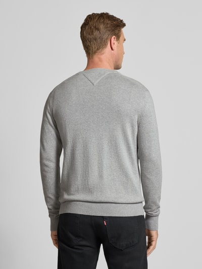Tommy Hilfiger Regular fit pullover van een mix van katoen en kasjmier Lichtgrijs gemêleerd - 5