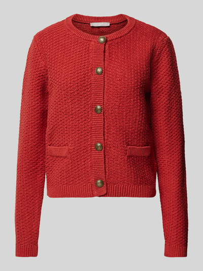 Christian Berg Woman Selection Cardigan mit Strukturmuster Rostrot 2