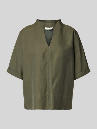 ETERNA Loose Fit Blusenshirt aus Baumwoll-Leinen-Mix Oliv 2