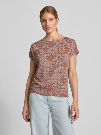 s.Oliver RED LABEL Relaxed Fit T-Shirt aus Viskose-Mix Mittelbraun 4