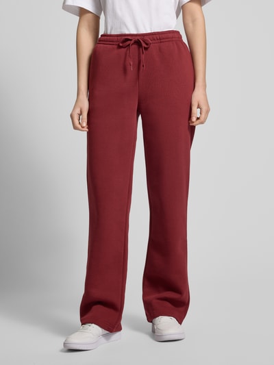 Gina Tricot Straight Leg Sweatpants mit elastischem Bund Bordeaux 4