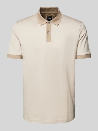 BOSS Regular Fit Poloshirt mit Label-Detail Modell 'Parlay' Beige 2