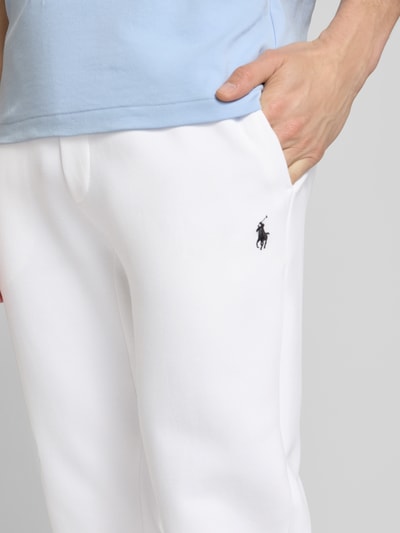 Polo Ralph Lauren Sweatpants mit elastischem Bund Modell 'ATHLETIC' Weiss 3