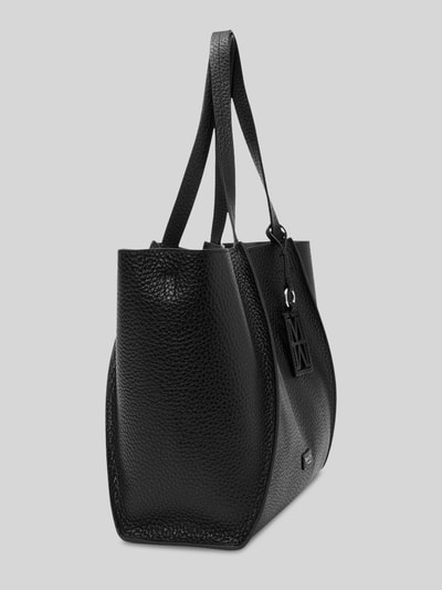 Marc O'Polo Shopper aus Rindsnappa mit Logo-Anhänger Black 3