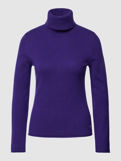 Fynch-Hatton Rollkragenpullover aus Kaschmir mit Rollsäumen Violett 2