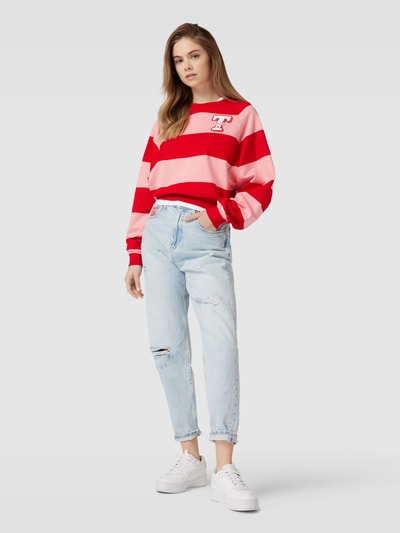 Tommy Jeans Mom fit jeans in destroyed-look Lichtblauw - 1