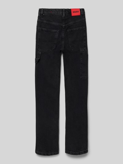 HUGO Tapered Fit Jeans im 5-Pocket-Design Black 3