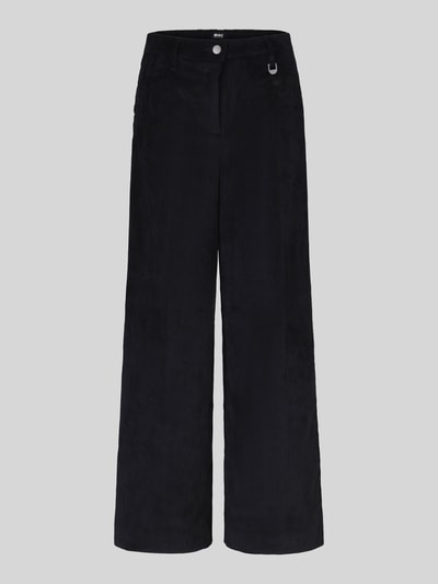MAC Wide Leg Cordhose mit Gürtelschlaufen Modell 'Palazzo' Black 2