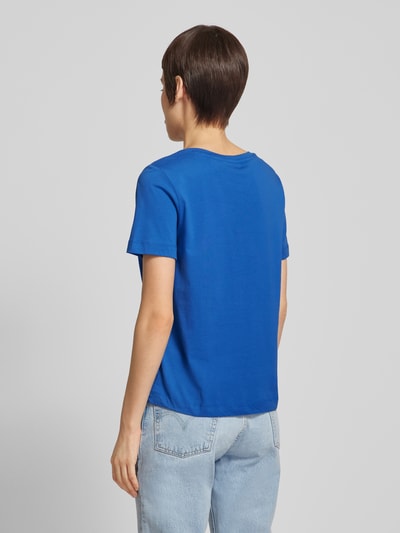 Gant T-Shirt mit V-Ausschnitt Jeansblau 5