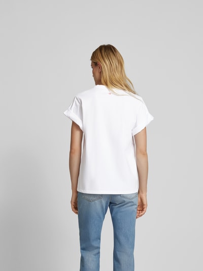 Victoria Beckham T-Shirt mit geripptem Rundhalsausschnitt Weiss 5