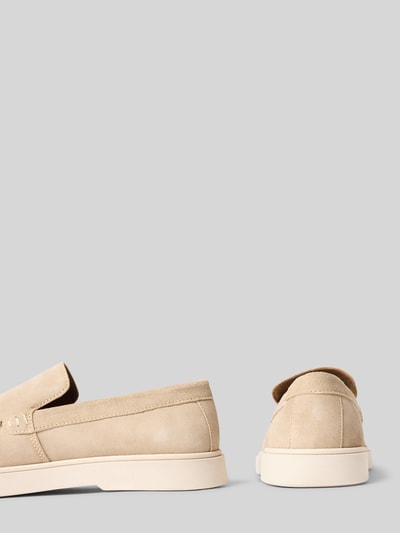 Productfoto, Loafers aus Leder Modell 'LIAM' van PS Poelman in beige met afgeronde neus, leer, hak 3 cm, schachthoogte 6 cm, schachtwijdte 12 cm