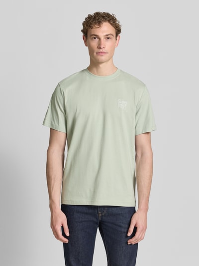 Selected Homme T-shirt z czystej bawełny o kroju regular fit model 'HASPEN' Zielony 4