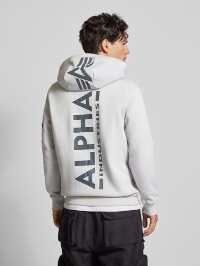 Alpha Industries Hoodie mit Kapuze hellgrau online kaufen