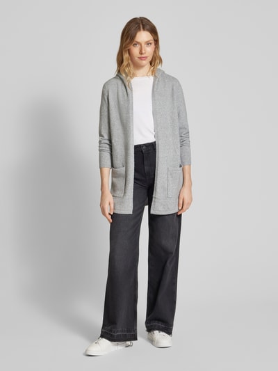 Vero Moda Cardigan mit Kapuze Modell 'DOFFY' Hellgrau Melange 1