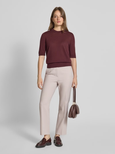 Windsor Spodnie do garnituru o kroju slim fit w kant Kamienny 1